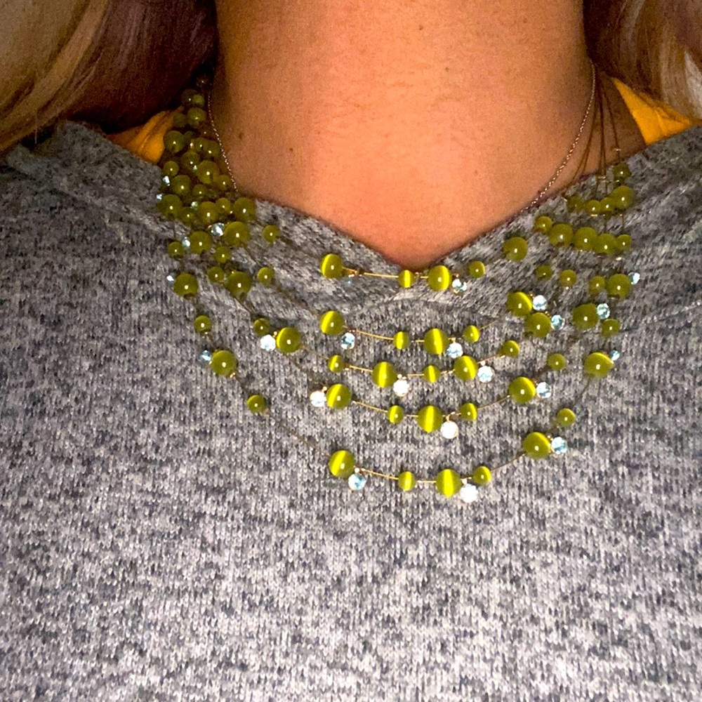 Green & Blue Beaded Necklace